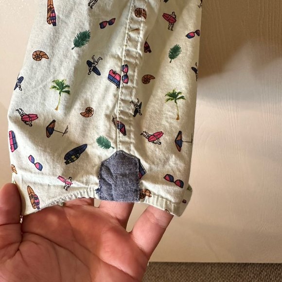 Free Planet Men's White Short Sleeve Button Up Shirt Size M - Picture 4 of 6